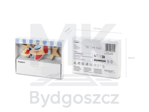 Świeczki urodzinowe Samolot 3-4,5cm 3szt. Świeczki urodzinowe Samolot 3-4,5cm 3szt.