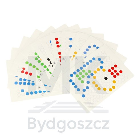 Tablica edukacyjna magnetyczna z pinezkami do układania mozaika szablon 118 kropek Tablica edukacyjna magnetyczna z pinezkami do układania mozaika szablon 118 kropek