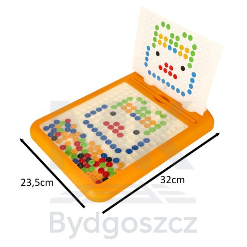 Tablica edukacyjna magnetyczna z pinezkami do układania mozaika szablon 118 kropek Tablica edukacyjna magnetyczna z pinezkami do układania mozaika szablon 118 kropek