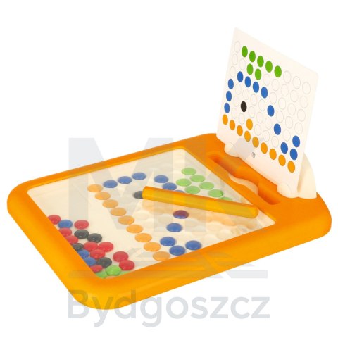 Tablica edukacyjna magnetyczna z pinezkami do układania mozaika szablon 40 kropek Tablica edukacyjna magnetyczna z pinezkami do układania mozaika szablon 40 kropek
