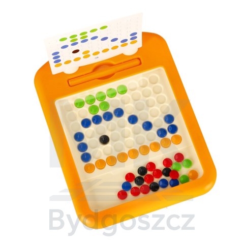 Tablica edukacyjna magnetyczna z pinezkami do układania mozaika szablon 40 kropek Tablica edukacyjna magnetyczna z pinezkami do układania mozaika szablon 40 kropek