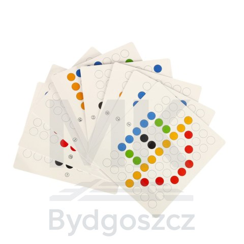Tablica edukacyjna magnetyczna z pinezkami do układania mozaika szablon 40 kropek Tablica edukacyjna magnetyczna z pinezkami do układania mozaika szablon 40 kropek