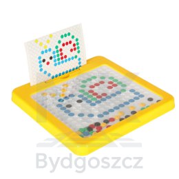 Tablica magnetyczna montessori mozaika kolorowe kropki żółta 26 x 26 cm
