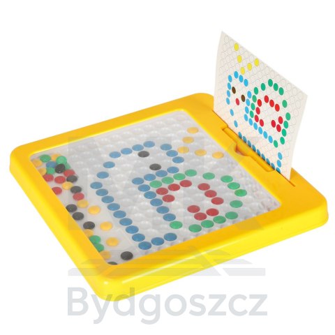 Tablica magnetyczna montessori mozaika kolorowe kropki żółta 26 x 26 cm Tablica magnetyczna montessori mozaika kolorowe kropki żółta 26 x 26 cm