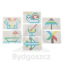 Tablica magnetyczna montessori mozaika kolorowe kropki żółta 26 x 26 cm