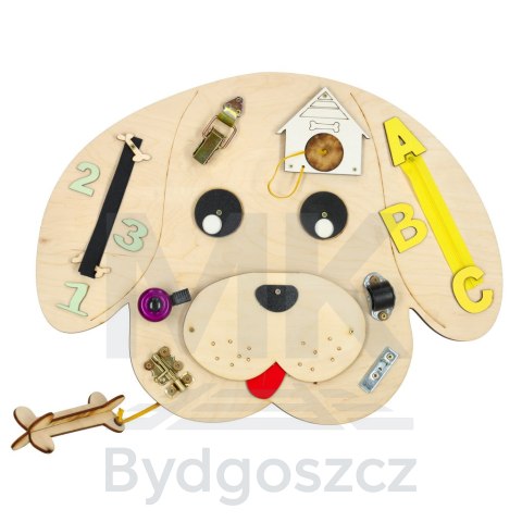 Tablica manipulacyjna drewniana pies 49 x 37 cm
