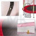 Trampolina do domu ogrodu dla dzieci siatka piłki 140cm 55inch czerwona