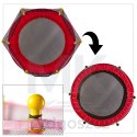 Trampolina do domu ogrodu dla dzieci siatka piłki 140cm 55inch czerwona