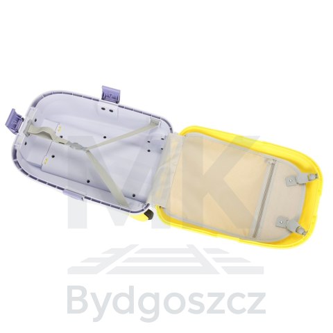 Walizka podróżna kabinowa dla dzieci na kółkach LED bagaż podręczny z imieniem żółty Walizka podróżna kabinowa dla dzieci na kółkach LED bagaż podręczny z imieniem żółty