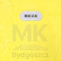 Walizka podróżna kabinowa dla dzieci na kółkach LED bagaż podręczny z imieniem żółty