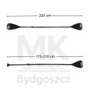 Wiosło kajakowe do deski SUP 2w1 składane aluminiowe regulowane 175 - 220 cm