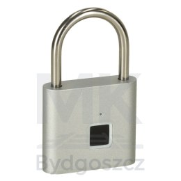Zamek elektroniczny SMART kłódka inteligentna na odcisk palca stalowy karbon