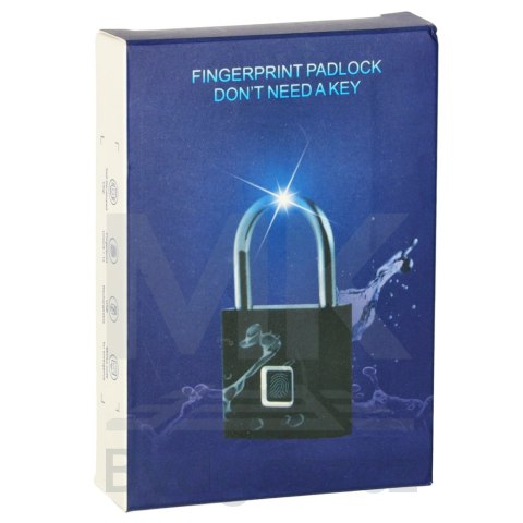 Zamek elektroniczny SMART kłódka inteligentna na odcisk palca stalowy karbon Zamek elektroniczny SMART kłódka inteligentna na odcisk palca stalowy karbon