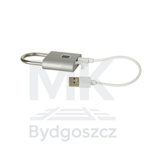 Zamek elektroniczny SMART kłódka inteligentna na odcisk palca stalowy karbon Zamek elektroniczny SMART kłódka inteligentna na odcisk palca stalowy karbon